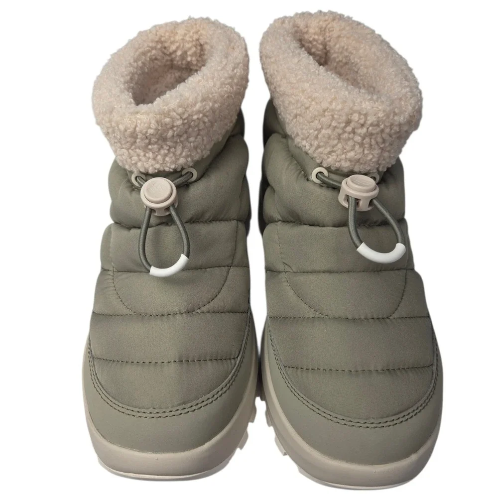 Columbia Snowtrot Shorty Snow Boots Women 8 Green Omni-Heat Insulated Winter NEW
